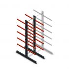 Medium draagarmstelling dubbelzijdig 3000x750x800 mm (hxbxd) 5 niveaus beginsectie