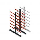 Medium draagarmstelling dubbelzijdig 3000x750x800 mm (hxbxd) 6 niveaus beginsectie