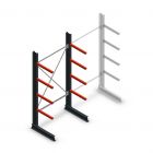 Medium draagarmstelling enkelzijdig 2500x1250x600 mm (hxbxd) 4 niveaus beginsectie