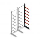 Medium draagarmstelling enkelzijdig 3000x1000x600 mm (hxbxd) 6 niveaus aanbouwsectie