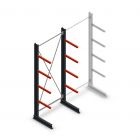 Medium draagarmstelling enkelzijdig 3000x1250x600 mm (hxbxd) 4 niveaus beginsectie