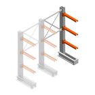 Medium draagarmstelling IT enkelzijdig 1990x1000x600 mm (hxbxd) 3 niveaus aanbouwsectie