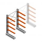 Medium draagarmstelling IT enkelzijdig 1990x1200x800 mm (hxbxd) 4 niveaus beginsectie