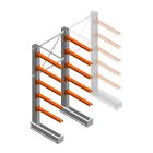 Medium draagarmstelling IT enkelzijdig 2455x1000x800 mm (hxbxd) 5 niveaus beginsectie
