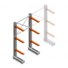 Medium draagarmstelling IT enkelzijdig 2455x1200x600 mm (hxbxd) 3 niveaus beginsectie