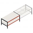 Verstelbare werktafel dubbellaags 1950x1000x800-950 mm (lxdxh) beginsectie