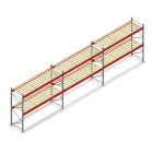 Voordeelrij deels gebruikte AR T2 palletstelling 2000x11120x1100mm (hxbxd) 2 niveaus met vlonders