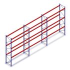 Voordeelrij gebruikte palletstelling Esmena 4200x10200x1050mm (hxbxd) 3 niveaus