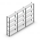 Voordeelrij legbordstelling Medium Duty 2000x3000x300 mm (hxbxd) 5 niveaus antraciet