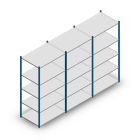 Voordeelrij legbordstelling Medium Duty 2000x3000x700 mm (hxbxd) 5 niveaus blauw