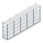 Voordeelrij legbordstelling Medium Duty 2000x5000x700 mm (hxbxd) 5 niveaus blauw