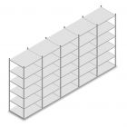 Voordeelrij legbordstelling Medium Duty 3000x5000x800 mm (hxbxd) 6 niveaus verzinkt