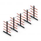 Voordeelrij medium draagarmstelling dubbelzijdig 2500x4000x600 mm (hxbxd) 4 niveaus