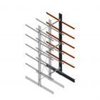 Zware draagarmstelling dubbelzijdig 5000x1000x1200mm (hxbxd) 5 niveaus aanbouwsectie