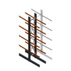 Zware draagarmstelling dubbelzijdig 5000x800x1200mm (hxbxd) 4 niveaus beginsectie