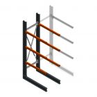 Zware draagarmstelling enkelzijdig 3000x800x1000mm (hxbxd) 3 niveaus beginsectie