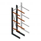 Zware draagarmstelling enkelzijdig 4000x800x1200mm (hxbxd) 3 niveaus beginsectie