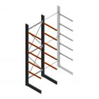 Zware draagarmstelling enkelzijdig 5000x1500x1000mm (hxbxd) 5 niveaus beginsectie