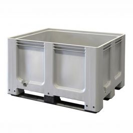 Produktbild von BRB Palettenbox Industrieausführung – 1200x1000x760 Mm, 3 Kufen, 600 Kg Tragkraft, Flüssigkeitsdicht, Kältebeständig Bis -40°C – Für Lager & Tiefkühlhäuser