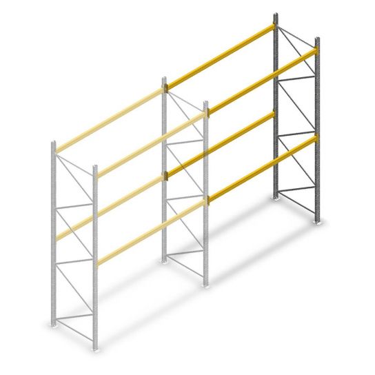 Gebruikte Rosss palletstelling 4000x2700x900 mm (hxbxd) 2 niveaus aanbouwsectie