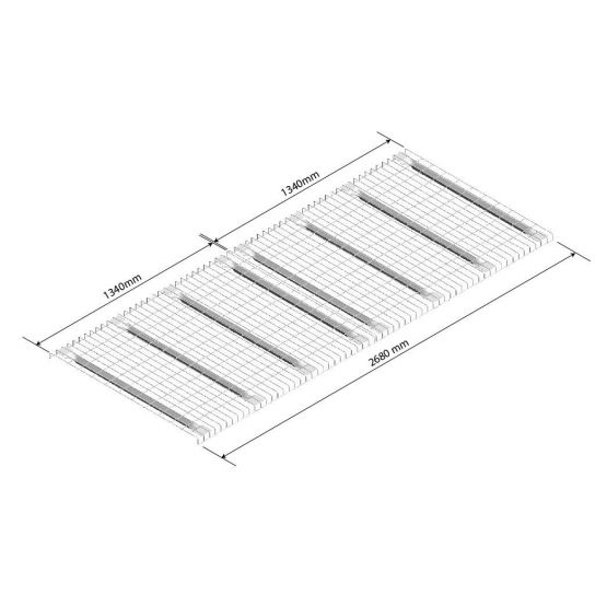 Draadroosterlegborden AR niveau voor 2700mm palletstelling