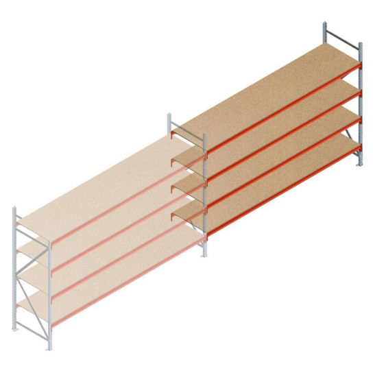 Gebruikte AR grootvakstelling 2250x3200x800 mm (hxbxd) 4 niveaus aanbouwsectie