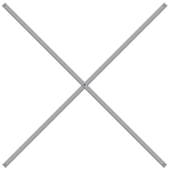 Kruisschoor set voor Light Duty Legbordstelling 550, 850 en 1000 mm 