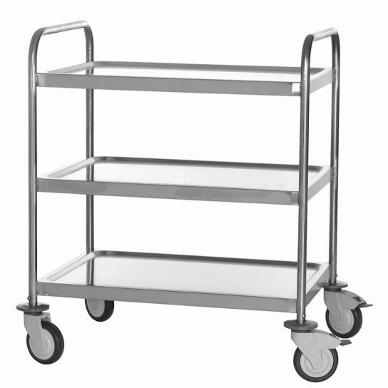bewijs Dom paddestoel RVS serveerwagen met 3 etages 800x580x960 | Bestel eenvoudig bij Begra