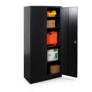 Draaideurkast met cilinderslot - 1800x900x400mm (hxbxd) Zwart