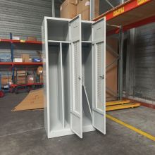 Garderobekast 2-deurs 1800x800x500 mm hxbxd) grijs op sokkel met schade