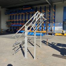 Gebruikt kantelhek Anera voor entresolvloer 1600x2050x1300 mm (hxbxd) grijs