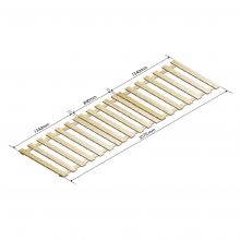 Vurenhouten vlonder 50% open niveau 3600x1100 mm