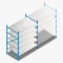 Gebruikte Polypal grootvakstelling 2500x1825x1300 mm  (hxbxd) 5 niveaus beginsectie