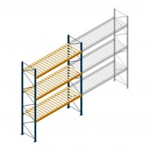Gebruikte Esmena palletstelling 2950x3400x1100mm (hxbxd) 3 niveaus beginsectie