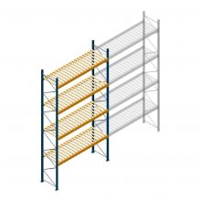 Gebruikte Esmena palletstelling 5900x3400x1100mm (hxbxd) 4 niveaus beginsectie