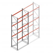 Gebruikte Stow palletstelling 6000x2000x1100 3 niveaus beginsectie