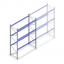 Gebruikte Schaefer palletstelling 4900x3700x1050 mm (hxbxd) 3 niveaus beginsectie