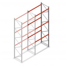 Palletstelling AR T2 4500x1850x1100mm (hxbxd) 3 niveaus 2530kg/niv aanbouwsectie met voorgemonteerde frames