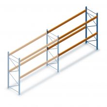 Gebruikte Esmena palletstelling 3000x3600x1100 mm (hxbxd) 2 niveaus aanbouwsectie