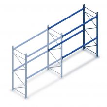 Gebruikte Stow palletstelling 3000x2700x1100mm (hxbxd) 2 niveaus aanbouwsectie