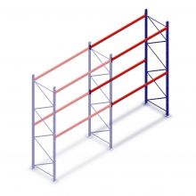 Gebruikte Sperrin palletstelling 4500x2700x1100 mm (hxbxd) 2 niveaus aanbouwsectie
