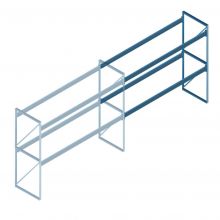 Gebruikte Hovuma palletstelling 2700x3430x1070 2 niveaus aanbouwsectie