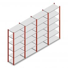 Voordeelrij gebruikte legbordstelling MD 2300x4150x500 mm (hxbxd) 6 niveaus