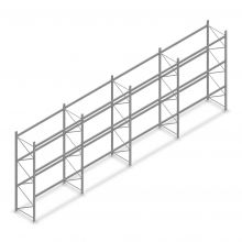 Voordeelrij gebruikte Dexion palletstelling 4500x14850x1100mm (hxbxd) 2-3 niveaus