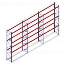 Voordeelrij gebruikte palletstelling Atox 6200x11160x1100mm (hxbxd) 3 niveaus