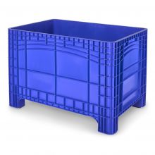 Palletbox europalletformaat 1200x800x800 mm (lxbxh) op 4 poten blauw