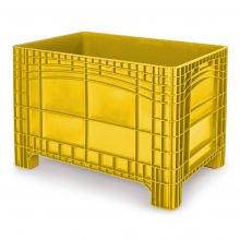 Palletbox europalletformaat 1200x800x800 mm (lxbxh) op 4 poten geel