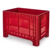 Palletbox europalletformaat 1200x800x800 mm (lxbxh) op 4 poten rood