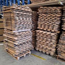 Gebruikte vurenhouten vlonder 50% open 1070-1200x1100x20 mm