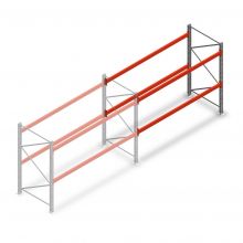 Palletstelling AR T2 2000x2700x1100mm (hxbxd) 2 niveaus 2844kg/niv aanbouwsectie met voorgemonteerde frames